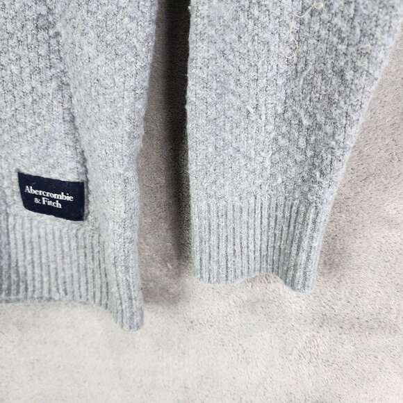 Mens Abercrombie & Fitch Gray Sweater Wool & Nylon Blend Crew Neck Long Sleeve S - Picture 5 of 10